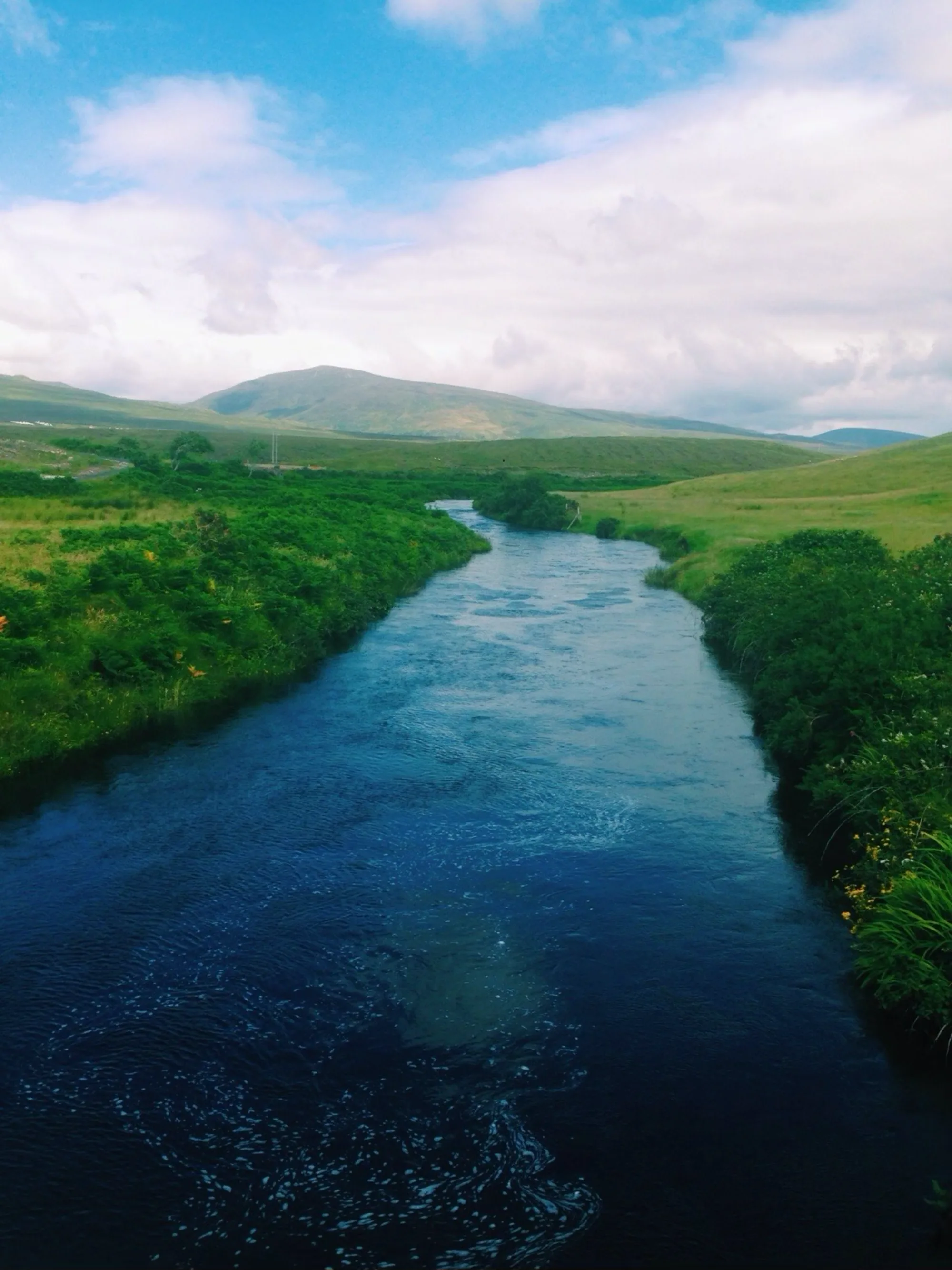 River winding through green valley
